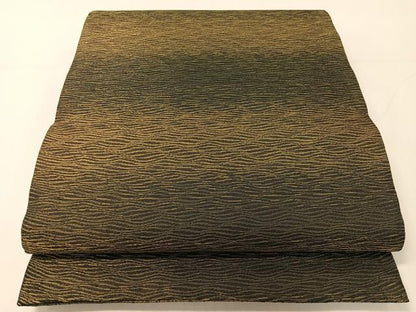 平和屋着物●両面　六通柄袋帯　フクロウ　金糸　正絹　逸品　CABG1931vp