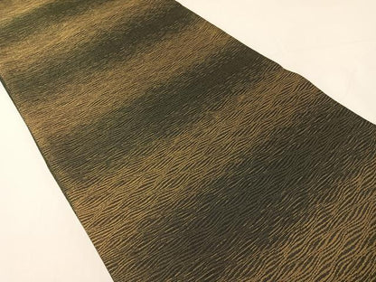 平和屋着物●両面　六通柄袋帯　フクロウ　金糸　正絹　逸品　CABG1931vp