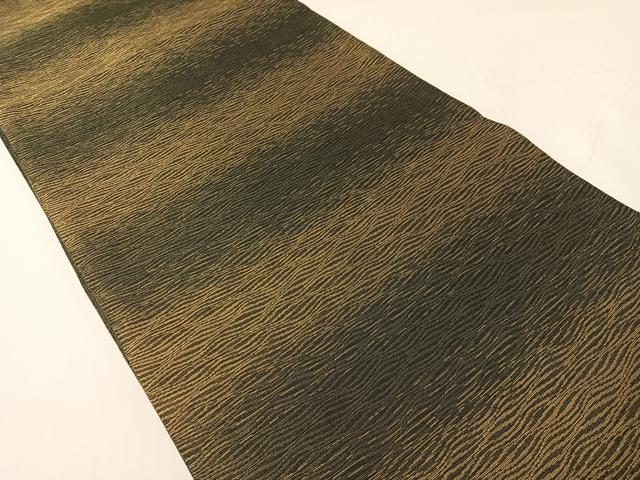 平和屋着物●両面　六通柄袋帯　フクロウ　金糸　正絹　逸品　CABG1931vp