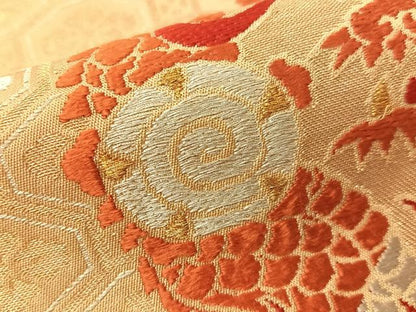 平和屋着物●アンティーク　大正ロマン　六通柄　本袋帯　唐織　雲龍　金銀糸　正絹　逸品　CABG1935vp