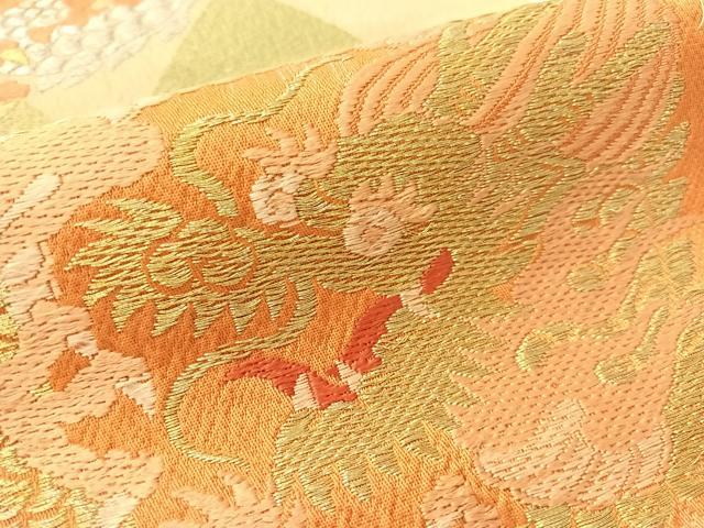 平和屋着物●アンティーク　大正ロマン　六通柄袋帯　唐織　雲龍　金銀糸　正絹　逸品　CABG1936vp
