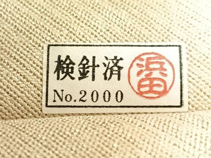 平和屋着物●アンティーク　大正ロマン　総手刺繍　九寸名古屋帯　草花文　銀通し地　正絹　逸品　CABG1945vp