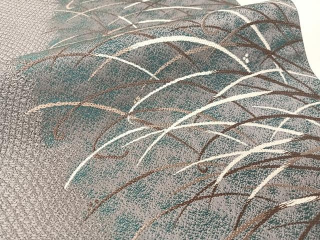 平和屋着物●六通柄袋帯　唐織　芝草文　正絹　逸品　未使用　CABG1952vp
