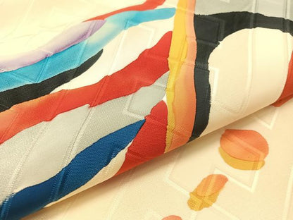 平和屋着物●染色作家　斉藤三才　九寸名古屋帯　吉祥文様　正絹　逸品　CABG1954vp
