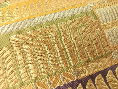 平和屋着物●つけ帯　慶祥重文　鎧威　金銀糸　正絹　逸品　CABG1960vp