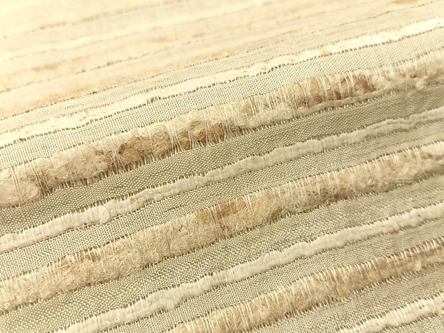 平和屋着物●インド・アッサム　野蚕糸　手織　ムガシルク　つけ帯　横段文　正絹　逸品　CABG1967vp