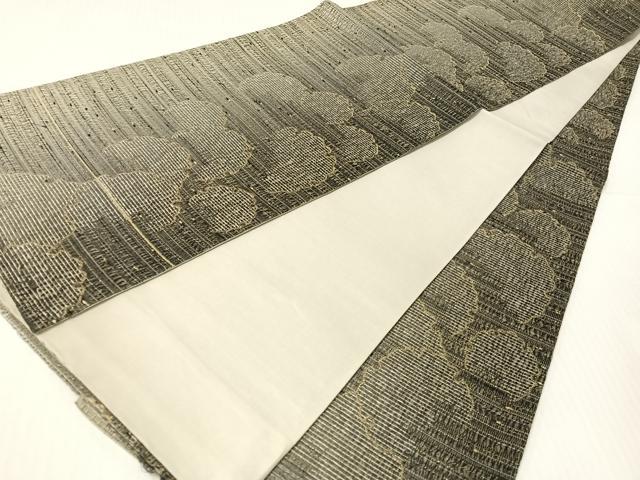 平和屋着物●全通柄袋帯　櫛織　雪輪重ね　金糸　正絹　逸品　CABG1969vp