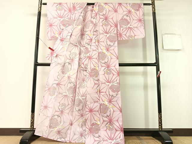 平和屋着物∴夏物　浴衣　トンボ　雪輪　綿　逸品　CABG1981vp