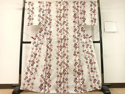 平和屋着物∴夏物　浴衣　夢千代　枝垂れ梅　綿麻　逸品　CABG1985vp