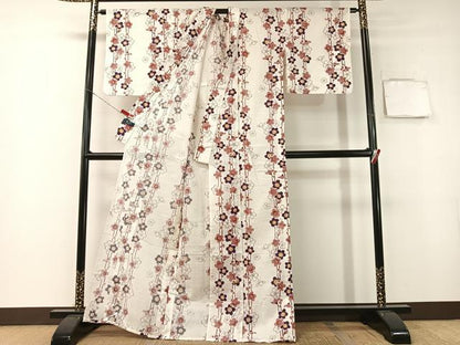 平和屋着物∴夏物　浴衣　夢千代　枝垂れ梅　綿麻　逸品　CABG1985vp