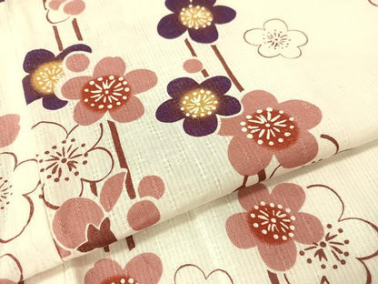 平和屋着物∴夏物　浴衣　夢千代　枝垂れ梅　綿麻　逸品　CABG1985vp