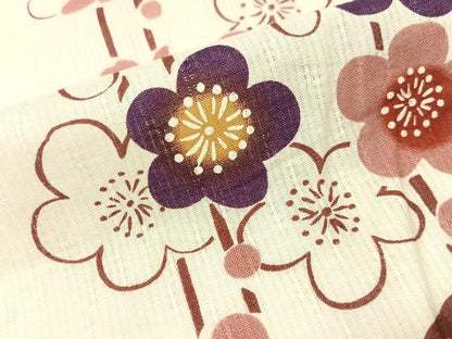 平和屋着物∴夏物　浴衣　夢千代　枝垂れ梅　綿麻　逸品　CABG1985vp