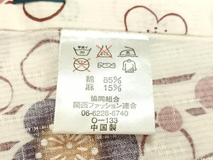 平和屋着物∴夏物　浴衣　夢千代　枝垂れ梅　綿麻　逸品　CABG1985vp
