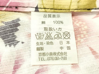 平和屋着物∴夏物　浴衣　花唐草文　金彩　綿　逸品　CABG1993vp