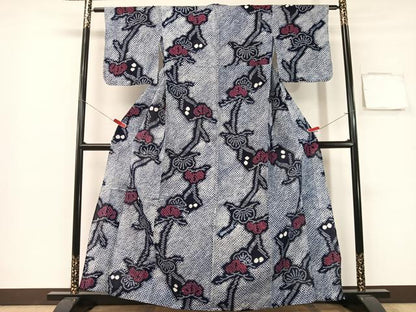 平和屋着物∴夏物　浴衣　有松鳴海絞り　松　綿　逸品　CABG1998vp