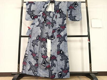 平和屋着物∴夏物　浴衣　有松鳴海絞り　松　綿　逸品　CABG1998vp