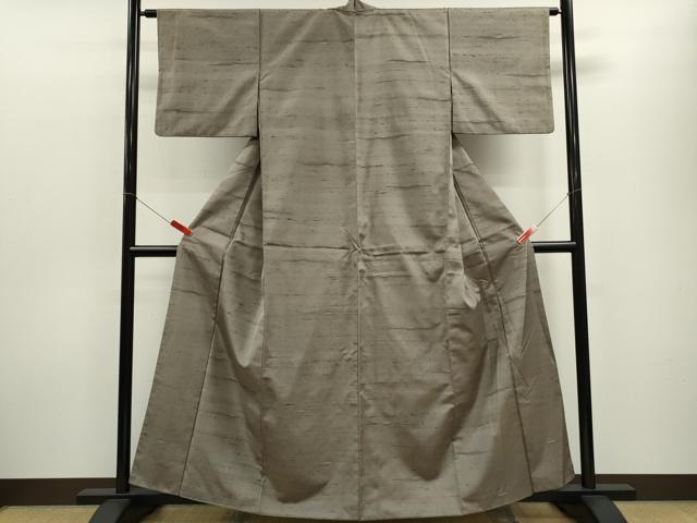 平和屋着物▽上質な紬　単衣　霞文　正絹　逸品　AABD0378fy 平和屋着物□上質な紬 霞文 正絹 逸品 CABG2002ze