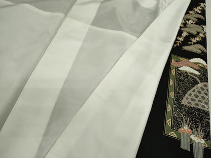 平和屋着物■豪華黒留袖　扇面吉祥花文　金彩　正絹　逸品　CABG2003ze