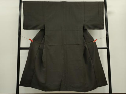 平和屋着物■上質なお召 霞吉祥地紋 正絹 逸品 CABG2004ze