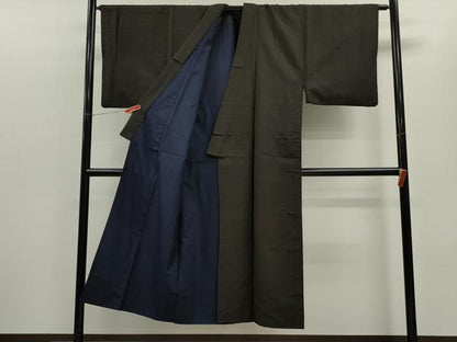 平和屋着物■上質なお召 霞吉祥地紋 正絹 逸品 CABG2004ze