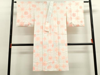 平和屋着物■長襦袢 無双仕立て 格子舞楓文 暈し染め 正絹 逸品 CABG2008ze