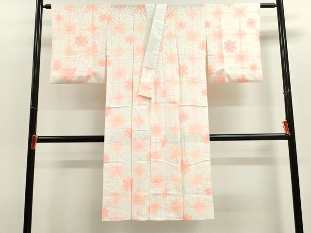 平和屋着物■長襦袢 無双仕立て 格子舞楓文 暈し染め 正絹 逸品 CABG2008ze