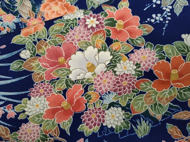 平和屋着物■上質な小紋 風景花鳥文 正絹 逸品 未使用 CABG2028ze