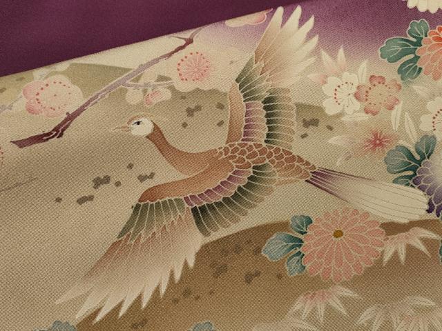 平和屋着物□豪華色留袖 花鳥文 暈し染め 金彩 正絹 逸品 CABG2029ze