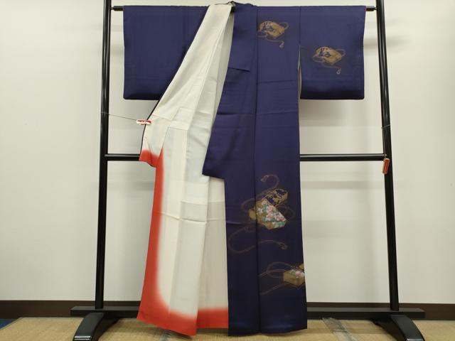 平和屋着物■訪問着 文箱草花文 金彩 正絹 逸品 CABG2030ze