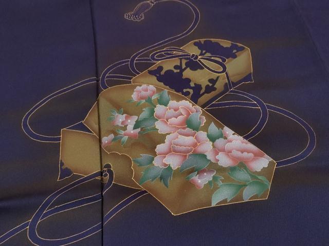 平和屋着物■訪問着 文箱草花文 金彩 正絹 逸品 CABG2030ze