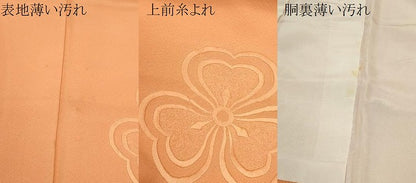 平和屋着物■無地絵羽訪問着 総刺繍 舞花文 赤香色 正絹 逸品 CABG2031ze