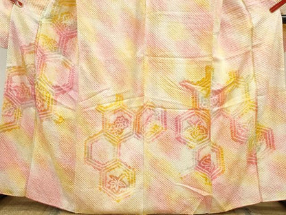 平和屋着物■豪華振袖 総絞り 亀甲花文 正絹 逸品 CABG2039ze