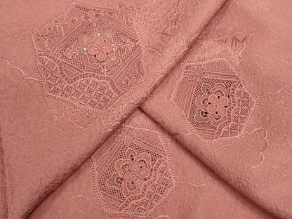 平和屋着物■中国三大刺繍 スワトウ刺繍 訪問着 吉祥草花文 暈し染め 松坂屋扱い 正絹 逸品 CABG2042ze