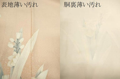 平和屋着物■訪問着 草花文 たたき染め 正絹 逸品 CABG2049ze