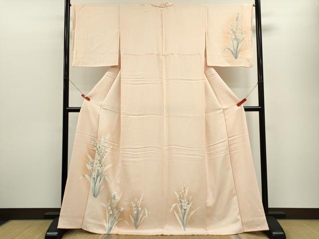 平和屋着物■訪問着 草花文 たたき染め 正絹 逸品 CABG2049ze