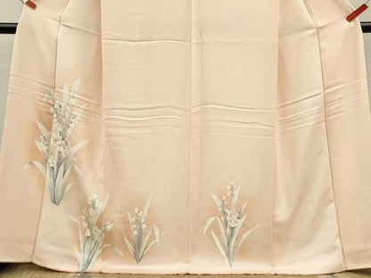 平和屋着物■訪問着 草花文 たたき染め 正絹 逸品 CABG2049ze