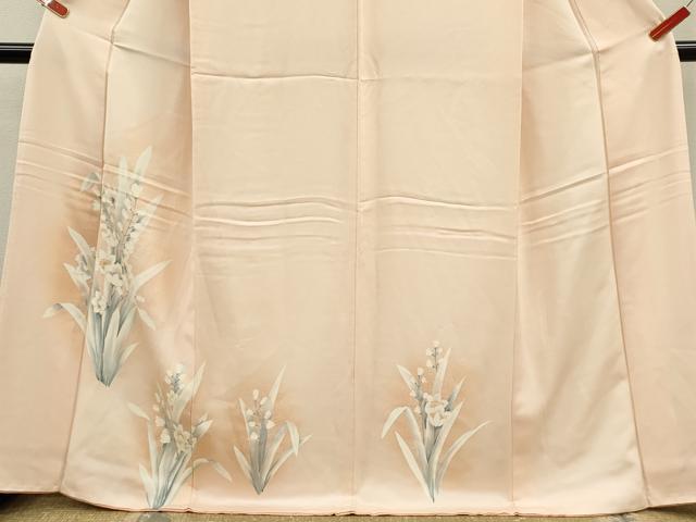 平和屋着物■訪問着 草花文 たたき染め 正絹 逸品 CABG2049ze