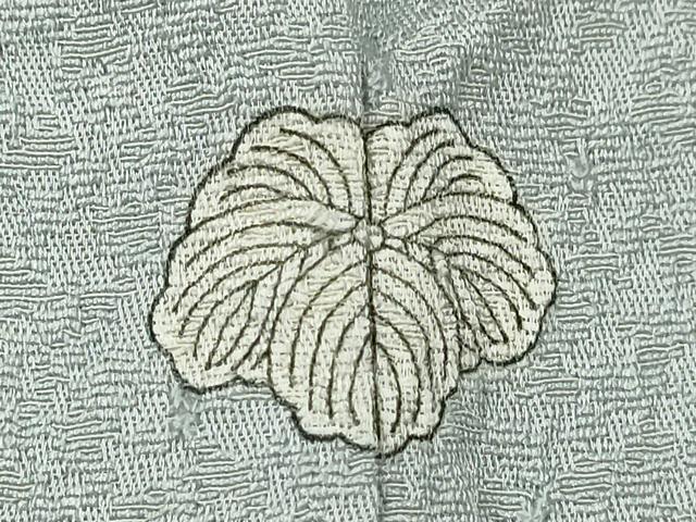 平和屋着物▽上質な色無地　単衣　紋意匠　白花色　正絹　逸品　CABG2071ze