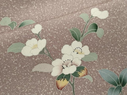 平和屋着物▽訪問着　単衣　友禅　枝花文　たたき染め　さが美扱い　正絹　逸品　CABG2073ze