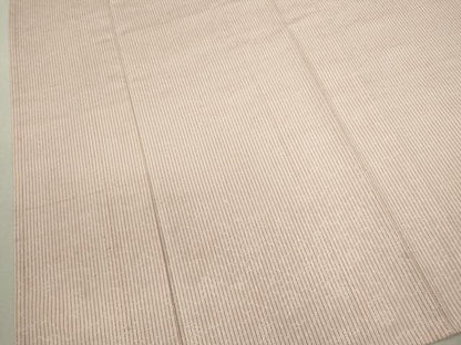 平和屋着物▽上質な紬　単衣　作家物　縞　吉祥地紋　正絹　逸品　CABG2074ze