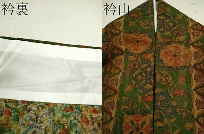 平和屋着物▽上質な小紋　単衣　更紗花間道　正絹　逸品　CABG2076ze