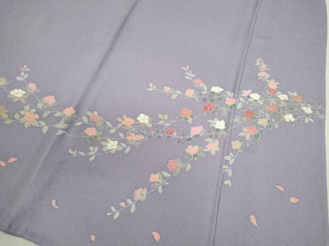 平和屋着物▽訪問着　単衣　駒刺繍　短冊　金彩　正絹　逸品　CABG2077ze