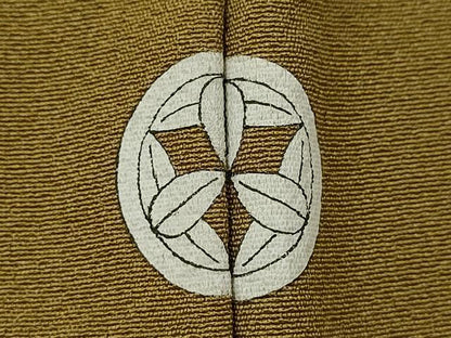 平和屋着物●上質な色無地　桑染色　反端付き　正絹　逸品　CABG2095ze