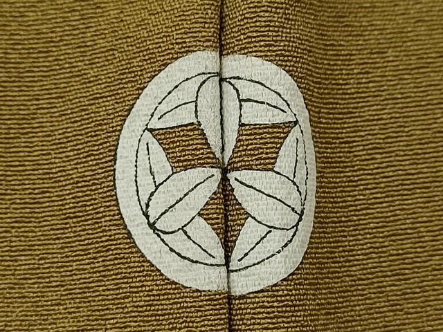 平和屋着物●上質な色無地　桑染色　反端付き　正絹　逸品　CABG2095ze