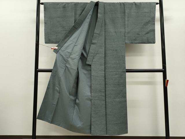 平和屋着物●男性　本場塩沢紬　アンサンブル　100亀甲　総詰め　証紙付き　正絹　逸品　CABG2107ze