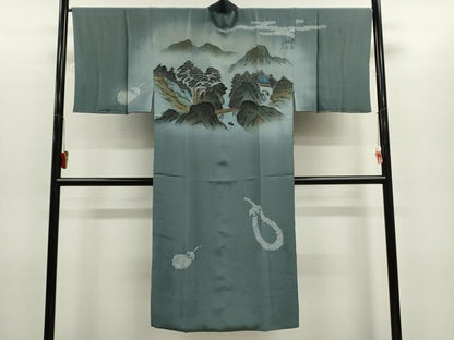 平和屋着物●男性　本場大島紬　アンサンブル・長襦袢セット　100亀甲　総詰め　正絹　逸品　未使用　CABG2108ze