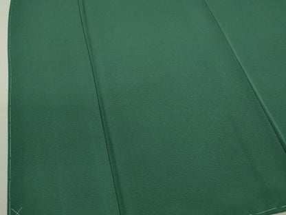 平和屋着物●上質な色無地　ロング丈　千歳緑色　正絹　逸品　未使用　CABG2114ze