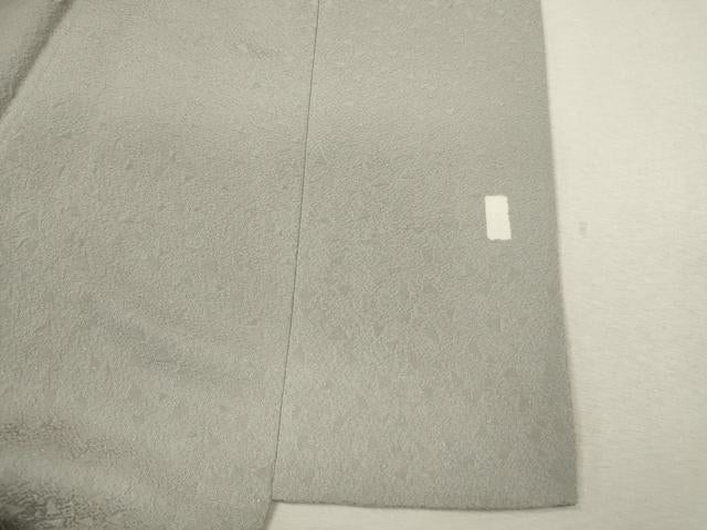 平和屋着物●本草木染作家　瑞寶　色無地　吉祥地紋　白鼠色　正絹　逸品　CABG2115ze