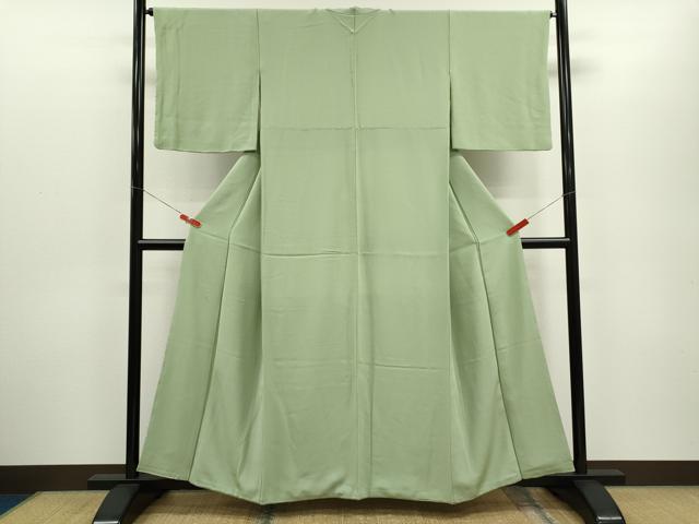 平和屋着物●上質な色無地　銀鼠色　正絹　逸品　CABG2119ze