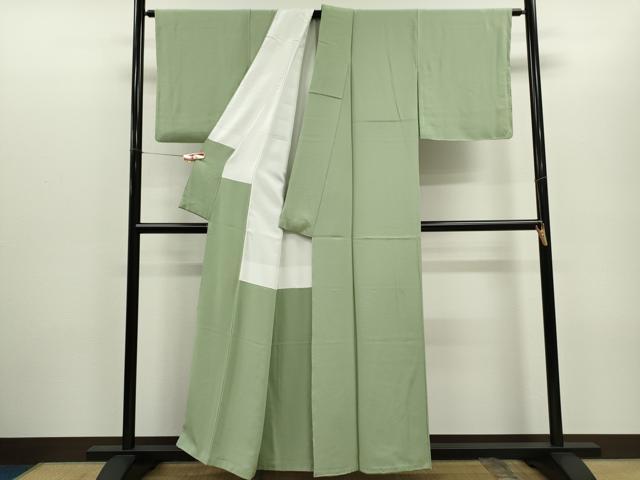 平和屋着物●上質な色無地　銀鼠色　正絹　逸品　CABG2119ze